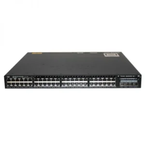 Cisco Catalyst 3650-48PD-L Network Switch, 48 Gigabit Ethernet (GbE) PoE+ Ports, two 10 G and two 1 G Uplinks, 640WAC Power Supply, 1 RU