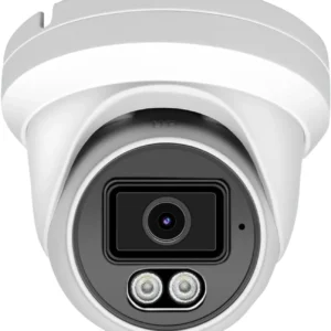 Uniview Compatible 4MP PoE IP Turret Dome Camera with Microphone/Audio, IP Security Camera Outdoor rated, 98ft IR Night Vision, Waterproof IP66, 108° Wide Angle 2.8mm Lens