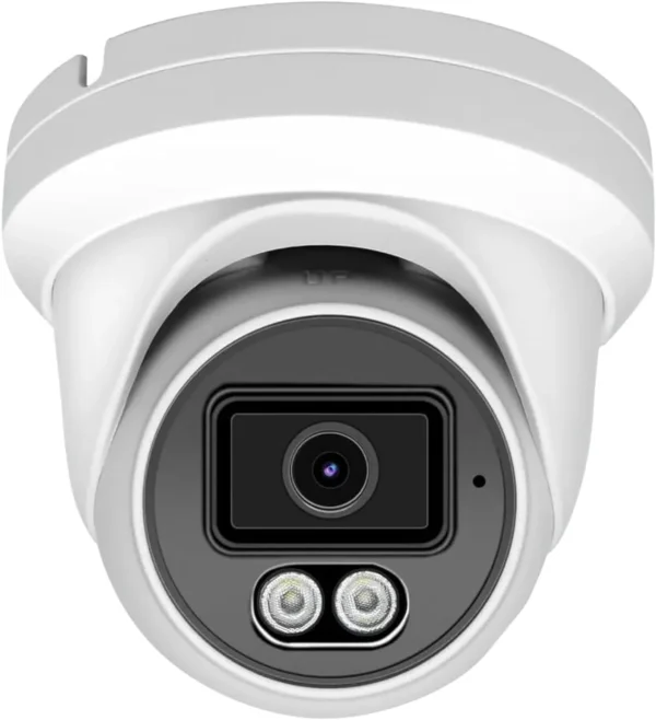 Uniview Compatible 4MP PoE IP Turret Dome Camera with Microphone/Audio, IP Security Camera Outdoor rated, 98ft IR Night Vision, Waterproof IP66, 108° Wide Angle 2.8mm Lens