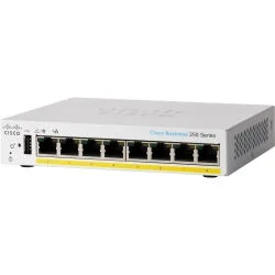Cisco Business 250 Series CBS250-8PP-D – Switch – L3 – smart – 8 x 10/100/1000 (PoE+) – desktop – PoE+ (45 W)