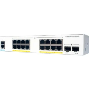 Cisco Catalyst 1000-16P-E-2G-L Network Switch, 16 Gigabit Ethernet PoE+ Ports, 120W PoE Budget, two 1 G SFP Uplink Ports, Fanless Operation, Enhanced Limited Lifetime Warranty (C1000-16P-E-2G-L)