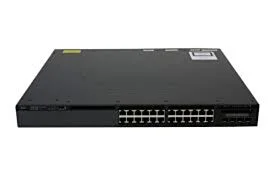 Cisco Catalyst 3650-24TD-S Network Switch, 24 Gigabit Ethernet (GbE) Ports, two 10 G and two 1 G Uplinks, 250WAC Power Supply