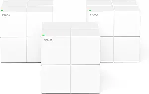 Tenda Nova Mesh WiFi System MW6 – Covers up to 4-6 Bedroom Houses- AC1200 Whole Home WiFi Mesh System – Gigabit Dual-Band Mesh Network – Replaces Wireless Router and WiFi Extender