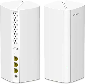 Tenda AX3000 Mesh WiFi 6 System Nova MX12-5000 sq.ft Coverage – Whole Home WiFi Mesh System – 1.7 GHz Quad-Core CPU – Dual-Band Mesh Network for 160+ Devices – 3 Gigabit Ports per Unit – 2-Pack