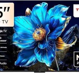 TCL 55V6C Television 55 Inch Smart TV 4K UHD HDR 10+ Gaming Google TV, Dynamic Color Enhancement, Dolby Vision Atmos, DTS Virtual X, MEMC, Voice Control, Game Master with Slim Design (2025 Model)