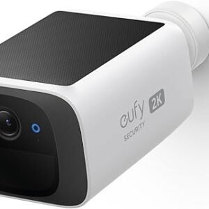 eufy security S220 SoloCam Solar Security Camera Outdoor Wireless, Continuous Power, 2K Resolution Home Security Camera, 2.4 GHz Wi-Fi, No Monthly Fee, HomeBase 3 Compatible